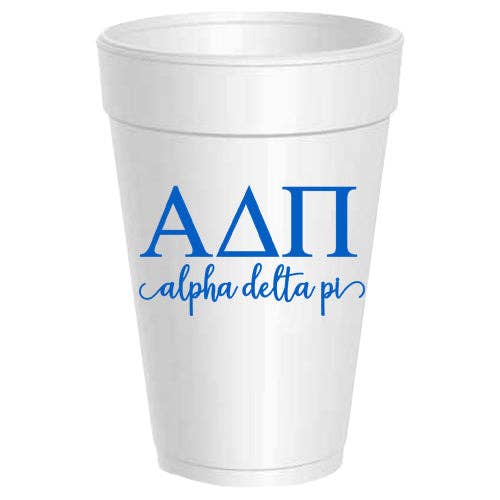 Alpha Delta Pi - AΔΠ - Styrofoam Cups - 10 pack