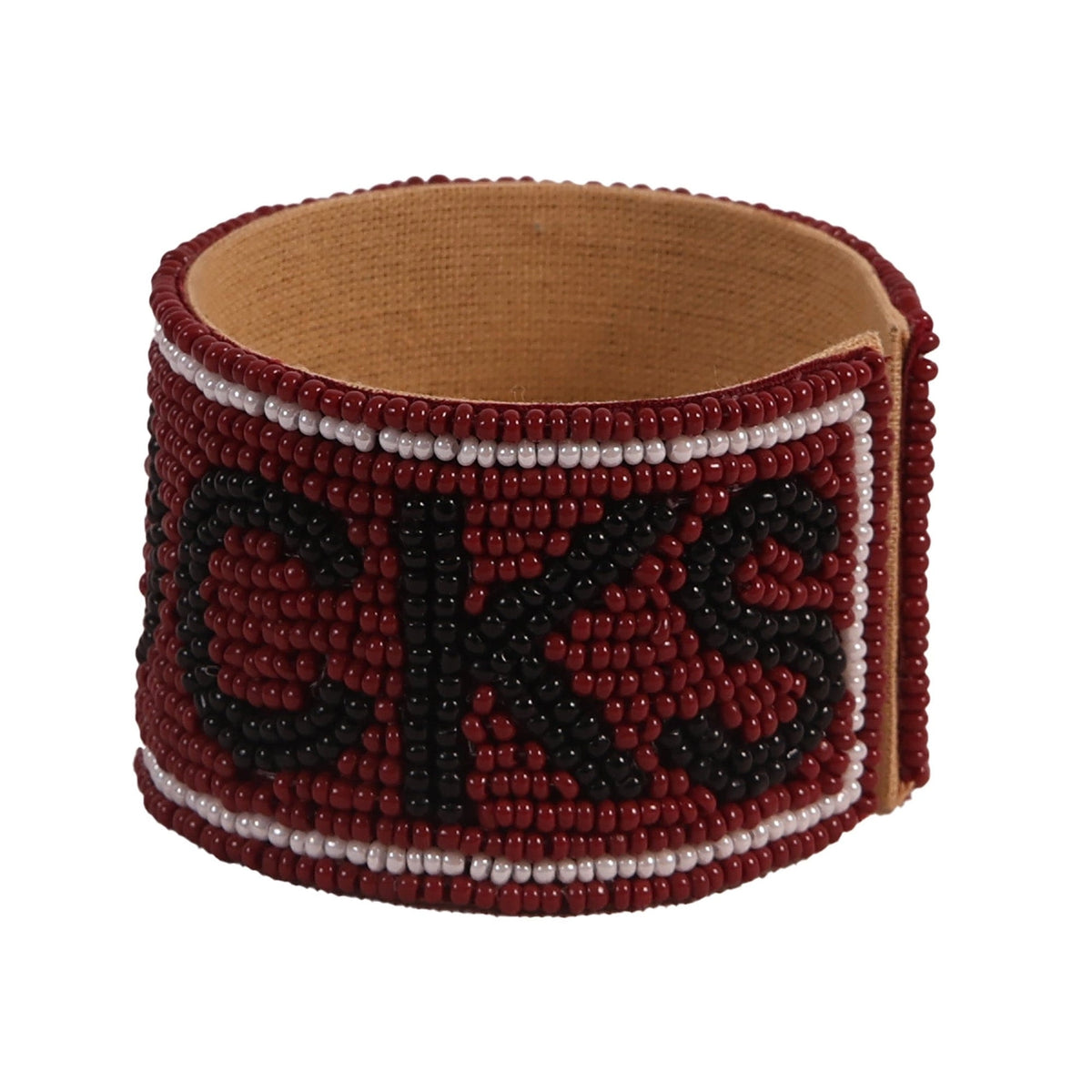 South Carolina Gamecocks Beaded Cuff in Garnet and Black By Desden