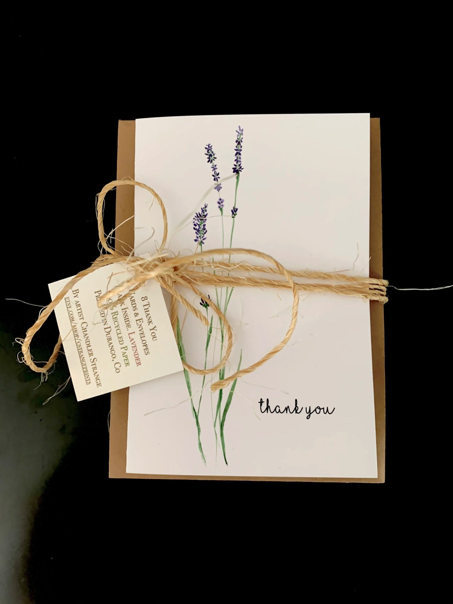 Lavender Bloom Gratitude – Eco-Friendly Thank You Cards (pack of 8)