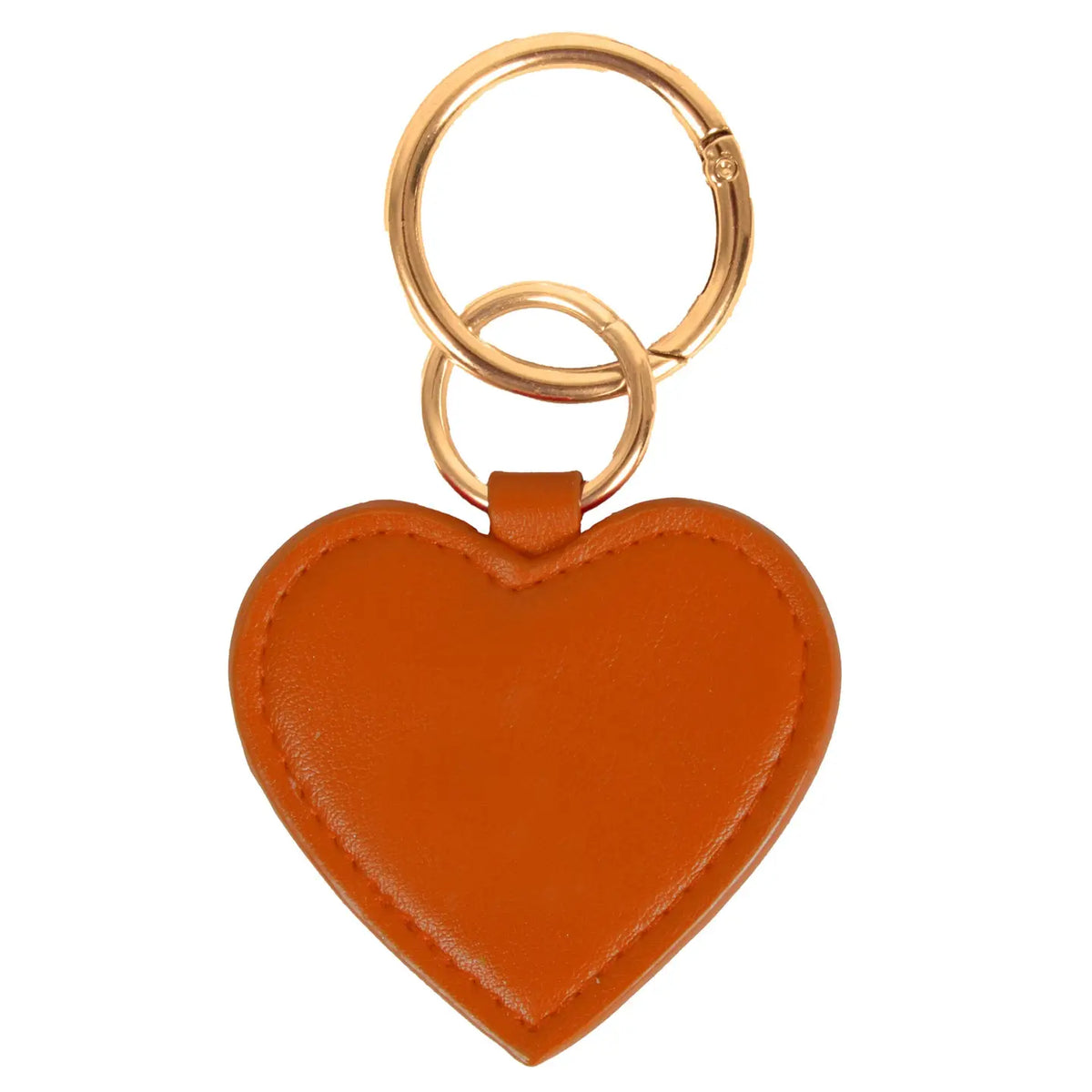Burnt Orange Heart Purse Charm/ Key Ring