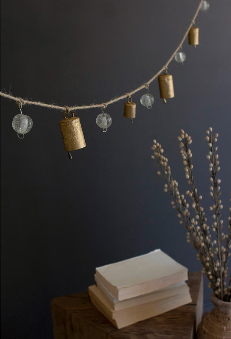 Bells and Glass Beads Garland