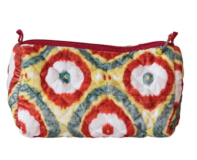Zip Pouch w/ Interior Pockets & Coating, 6 Styles (Each One Will Vary)