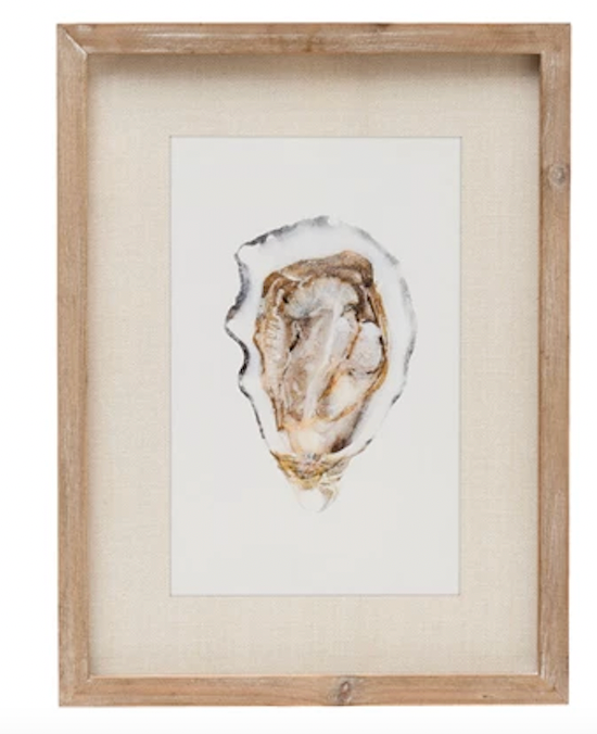 Framed Wall Decor with Oyster, 4 Styles