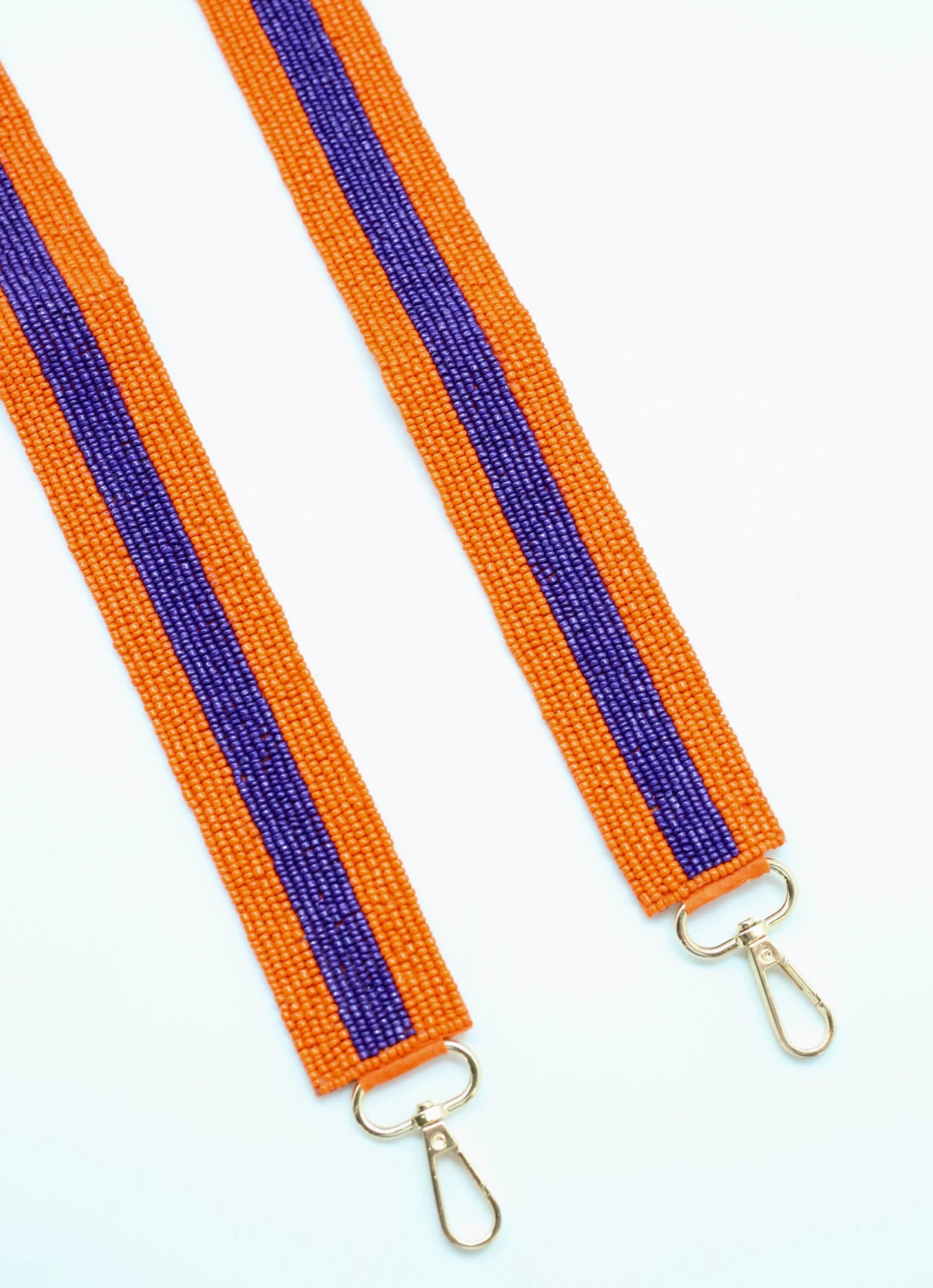 Sullie Striped Beaded Crossbody Strap ORANGE