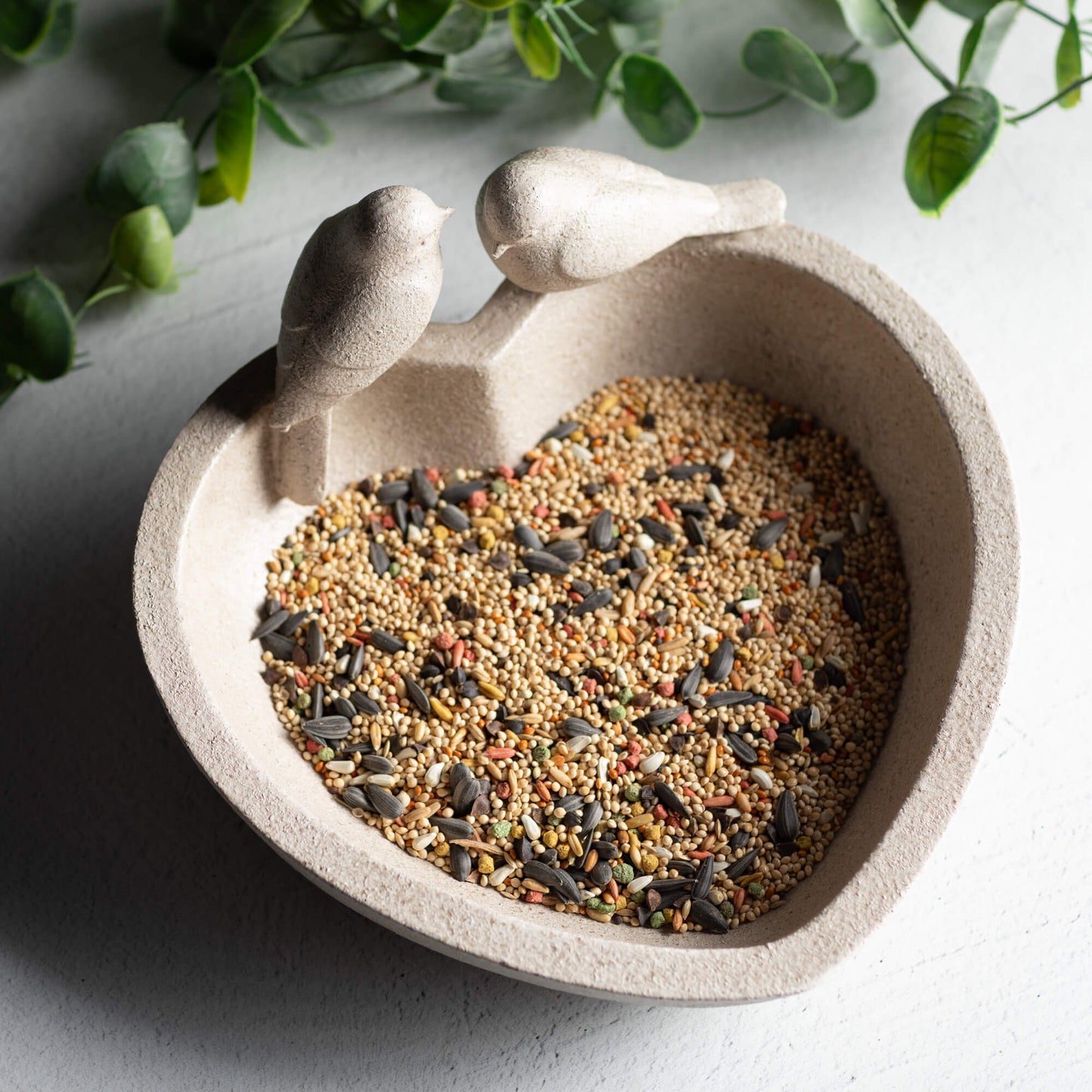 Heart Shaped Bird Feeder Dish