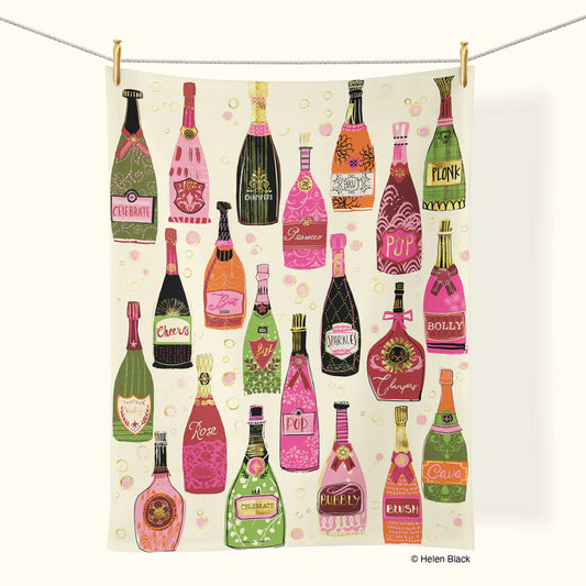 Bubble Pop Fizz Cotton Tea Towel