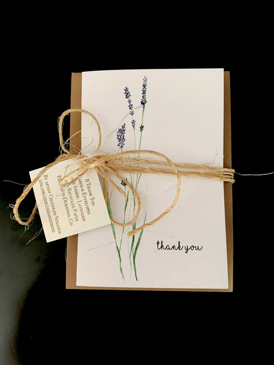 Lavender Bloom Gratitude – Eco-Friendly Thank You Cards (pack of 8)