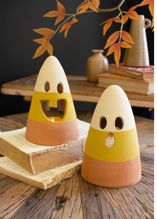 Clay Candy Corn Lanterns