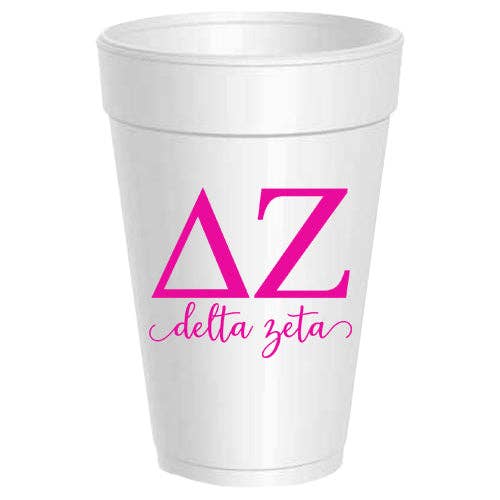 Delta Zeta - ΔZ - Styrofoam Cups - 10 pack