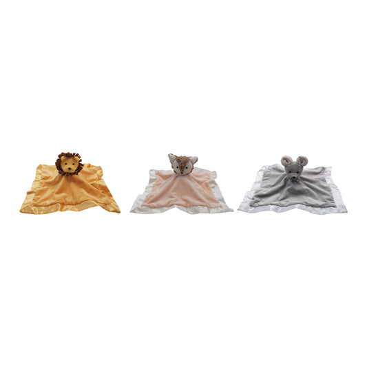 Plush 2-in-1 Peek-A-Boo Snuggle Toy with Satin Trim, 3 Styles ©