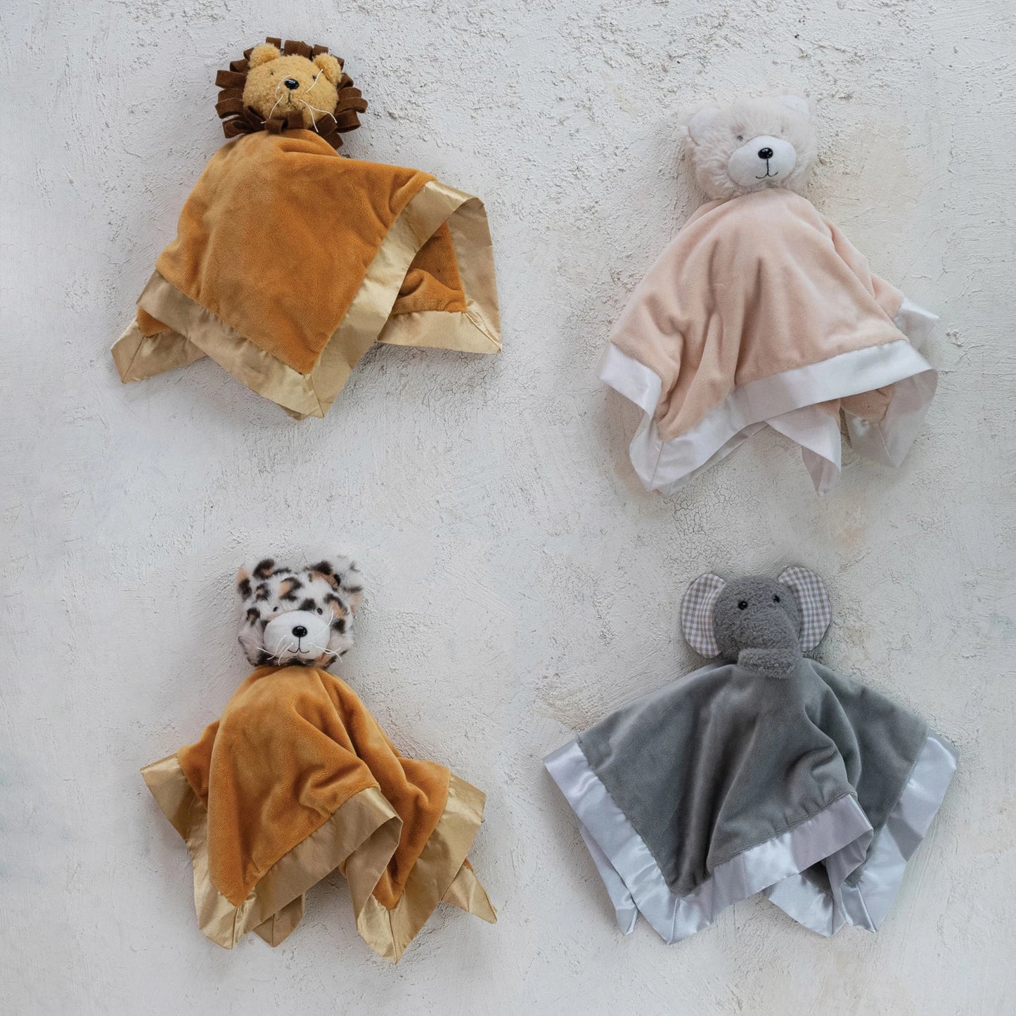 Plush 2-in-1 Peek-A-Boo Snuggle Toy with Satin Trim, 3 Styles ©