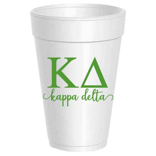 Kappa Delta - ΚΔ - Styrofoam Cups - 10 pack