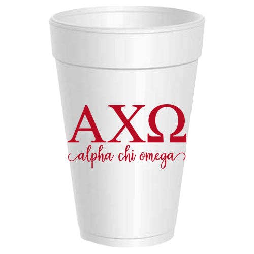 Alpha Chi Omega - ΑΧΩ - Styrofoam Cups - 10 pack