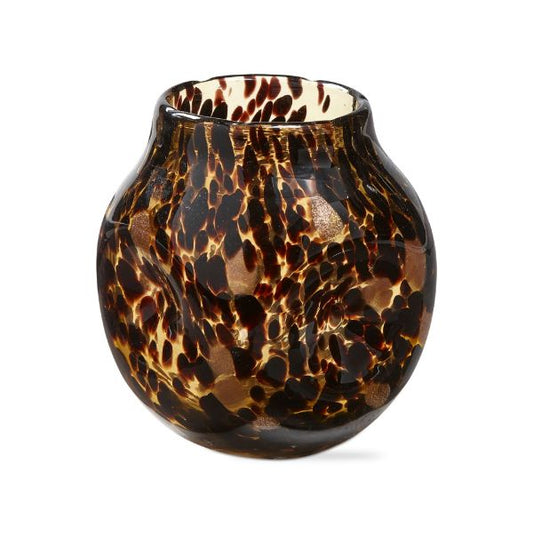 Tortoise Art Glass Vase